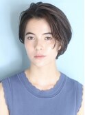 前下がりショート・ボブ/パーマ/前髪なし/30代/40代/50代/長め