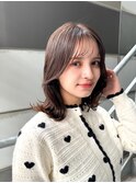ブリーチなし透明感ベージュ！くびれボブ♪