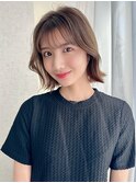 ミディアムレイヤー 美髪 透明感 イメチェン くびれ 髪質改善