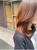 夏の先取りオレンジヘアカラー