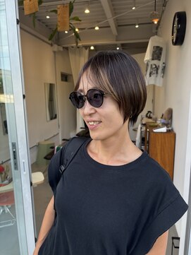 フェル(fer) 志木美容室　丸みショート　顔周りマッシュ軽めレイヤーショート