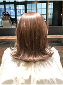 くびレイヤーエモージュ小顔カットシースルーバング大人ガーリー