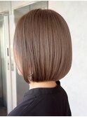 表参道髪質改善カラーウルフショートカットベージュアッシュ50代