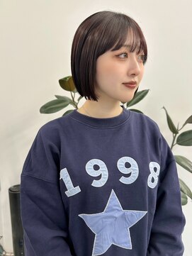 ミニボブ/ボブ/レイヤーカット/ダブルカラー/ブリーチ/栄c222