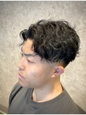 テーパーフェード スパイラルパーマ スペインカール