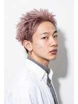 リベルテ 心斎橋(Liberte)&nbsp;ブリーチピンク◎メンズスパイキーショート人気メンズスタイル