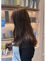 スーリール 福岡別府店(Sourire) 透明感カラー セミロング 韓国風レイヤー ラベージュ 髪質改善