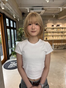 オムズポカ 栄矢場町店(OM's poka) ブロンド/切りっぱなしボブ/レイヤーボブ/ミニボブ