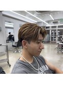 ブラウンハイライトセンターパート