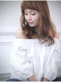 眉上バング　ほつれウェーブ