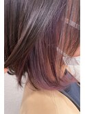インナーカラー＊【こなれミディ/セクションカラー】ボブウルフ