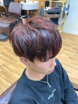 ヘアスタジオ ロメオ(hair studio Romeo) レッドハイライトスタイル