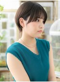 大人かわいい黒髪グレージュナチュラルボブa大宮20代30代40代