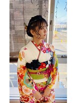 ラグーンヘアー(Lagoon hair) 成人式シニヨンヘアセット着付け♪