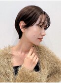 大人ショート前髪ありマッシュ丸顔絶壁面長エラ張りK20231229