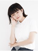 黒髪/グレーベージュ/レイヤーロング/前髪パーマ[新宿駅]