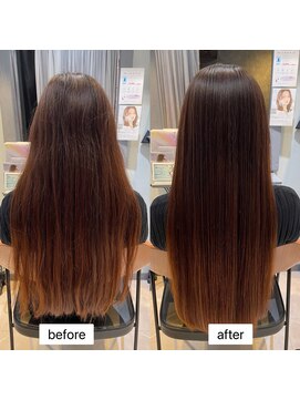 シェルベアー(Shell Bear) 縮毛矯正ビフォーアフター／銀座