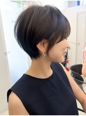 ハイライトバレイヤージュダブルカラーショートカット30代40代