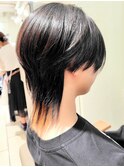 マッシュウルフ 縮毛矯正 2ブロック