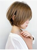 20代30代40代小顔ショートミルキーベージュ