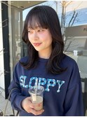 《 sakura 》重め前髪とくびれヘア × ラベンダーグレージュ
