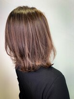 ライフ 星田店(Lyfe)&nbsp;外ハネボブハイライト_デザインブリーチピンクベージュ_317