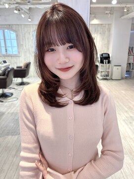 リコバイアフロート(riko by afloat) レイヤーカット/アースカラー/耳掛け/フェミニン[stylist竹田]