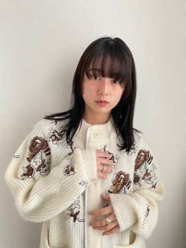 エイチ 梅田(H) グレージュハンサムショートレイヤーカットセミロングボブヘア