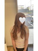 ハイライトカラーミルクティーベージュケアブリーチダブルカラー