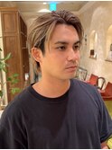 メンズヘア メンズブリーチ ブロンドヘア 銀座