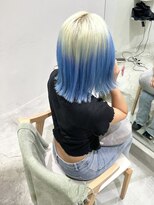 キオク(KIOX)&nbsp;ブルーカラー/水色カラー/名古屋/栄/ブリーチカラー/ハイトーン