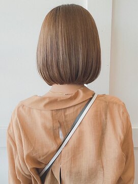 TJ天気予報 1コ 可児店 髪質改善水素カラー/オレンジブラウン/ボブ