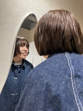 エレノア 四条烏丸店(Eleanor) 【村上】前上がりボブ×オリーブベージュ