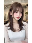 レイヤーカット顔周りカットミディアムレイヤーハッシュレイヤー