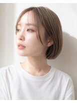 モリワキ 宮之阪店 透け感シアーベージュ×ミニボブ
