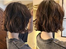 ローマー(ROAMER omotesando)の雰囲気(動きが出るナチュラルボブパーマ 切りっぱなしボブ/ヘアセット)