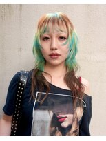 レコ 渋谷(LECO)&nbsp;ハイレイヤーカットブラウンローライトデザインミントカラー