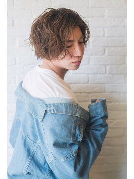 オムヘアー (HOMME HAIR) 【HOMME HAIR 佐藤】 センターパート スパイラルパーマ スタイル