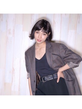 アクティフ(actif) actif黒髪うる艶ショートボブ 水素原子BASCヘアエステ