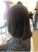 透明感オリーブアッシュカラー