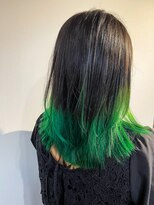 オンリエド ヘアデザイン(ONLIed Hair Design) 【ONLIed】ライムグリーングラデーションカラー