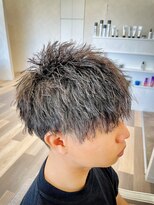 イースタイルコムズヘア 柳通り店(e-style com's hair)&nbsp;#ツイストスパイラル#波巻き#耳だしショート#グレージュアッシュ
