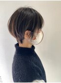 横顔美人ショート×くびれヘア【ハッシュカット/フルバング】