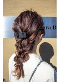 『AuraBeaute 京都』結婚式 お呼ばれヘア 編みおろし