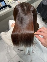 ロンドメリア 天神大名店(Lond Melia) ★くびレイヤーエモージュインナーグレージュ前髪ピンクベージュ