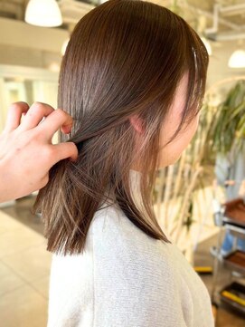 オブジェ シエル(obje't ciel) 【obje't ciel】インナーカラー×くすみベージュ【暮石 唯】