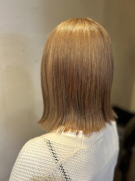 オーガニックマインド 坂戸 鶴ヶ島(organic+mind) 20代30代大人可愛いダブルカラーミルクティーベージュ外はね