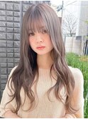 Say.黒髪ボブルフネビージュ小顔ワンレングレージュロング韓国