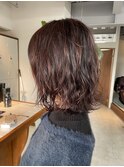 波巻きパーマ