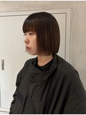 【YOKE】切りっぱなしボブ髪質改善パーマ落とし顎下ボブ20代